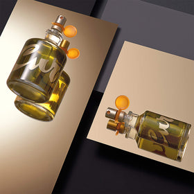 Curve for Men Cologne with fresh green background