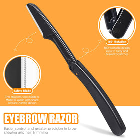 Curved eyebrow scissors included in TsMADDTs tweezers set