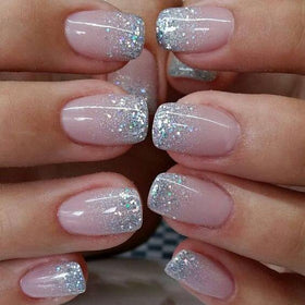 CurvLife 30pcs Short Press On Nails glossy design front view