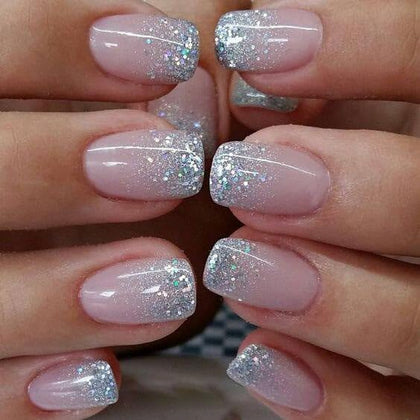 CurvLife 30pcs Short Press On Nails glossy design front view