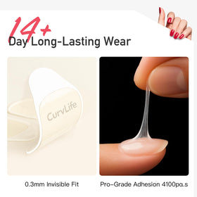 CurvLife CareHold Pro Nail Adhesive Tabs application demonstration