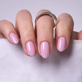CurvLife Extra Short Almond Press On Nails in packaging
