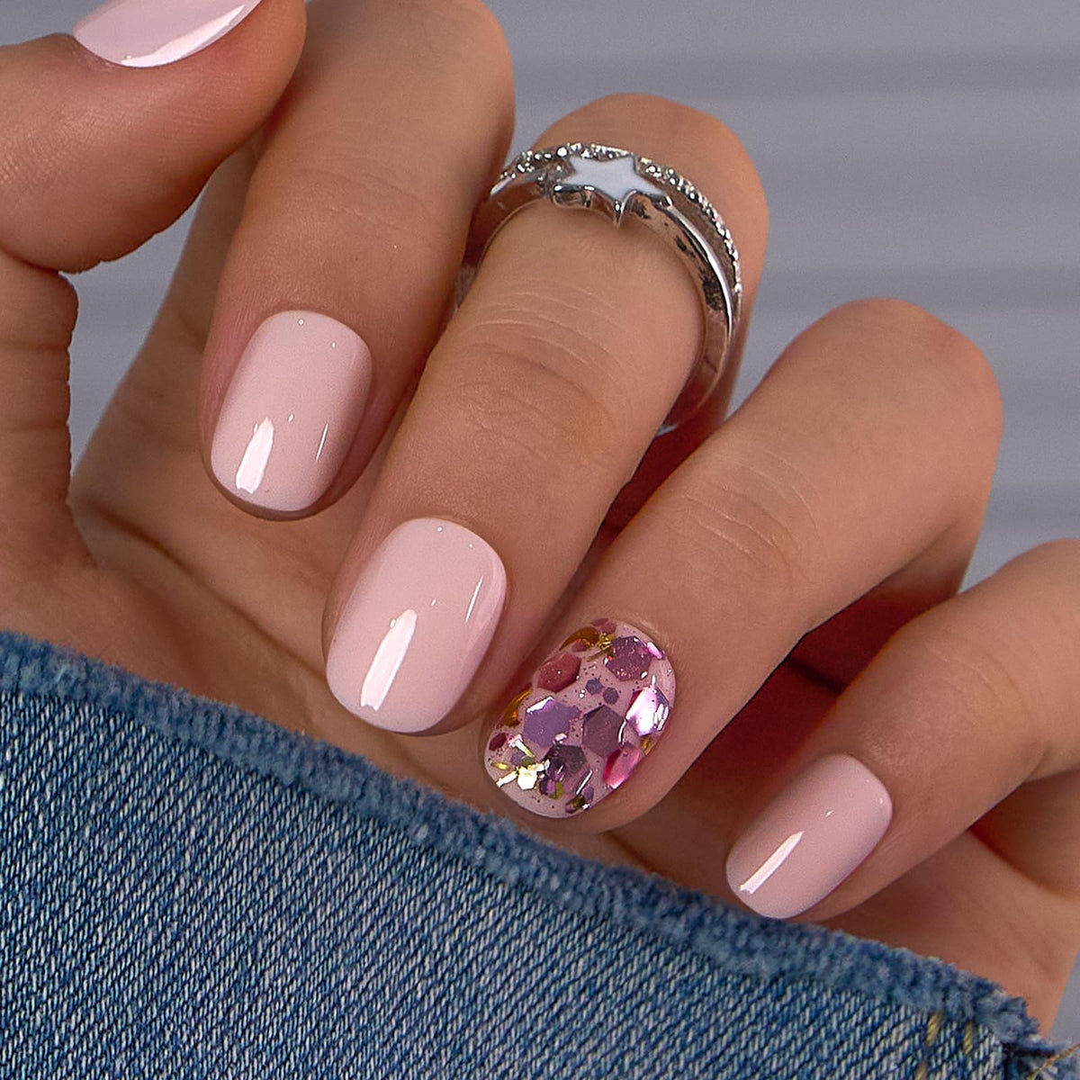 CurvLife Extra Short Oval Press On Nails Dream Spark Pink packaging