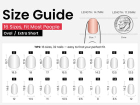 CurvLife Extra Short Oval Press On Nails Sweet Spot close-up view