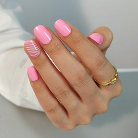 CurvLife Extra Short Press On Nails package contents including glue stickers and file