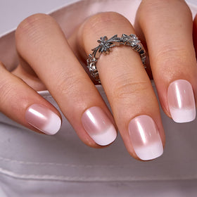 CurvLife Extra Short Square French Tip Press On Nails pack front view