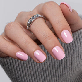 CurvLife Extra Short Square Press On Nails Candy Blush Pink packaging