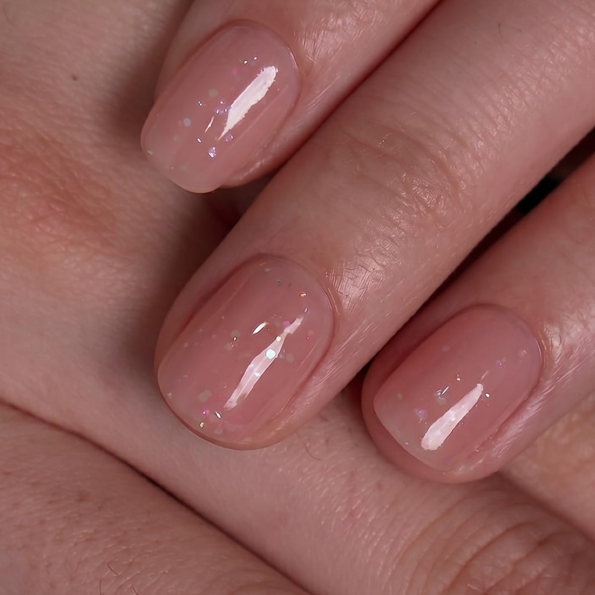 CurvLife Extra Short Square Press On Nails Nude Luster packaging