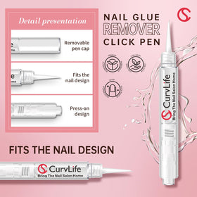 CurvLife nail glue gel application on nails