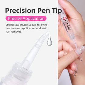 CurvLife nail glue gel in use during nail art