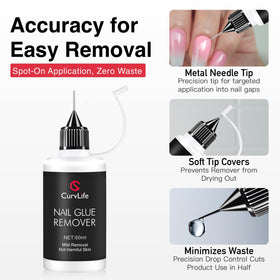 CurvLife Nail Glue Remover 60ml side view