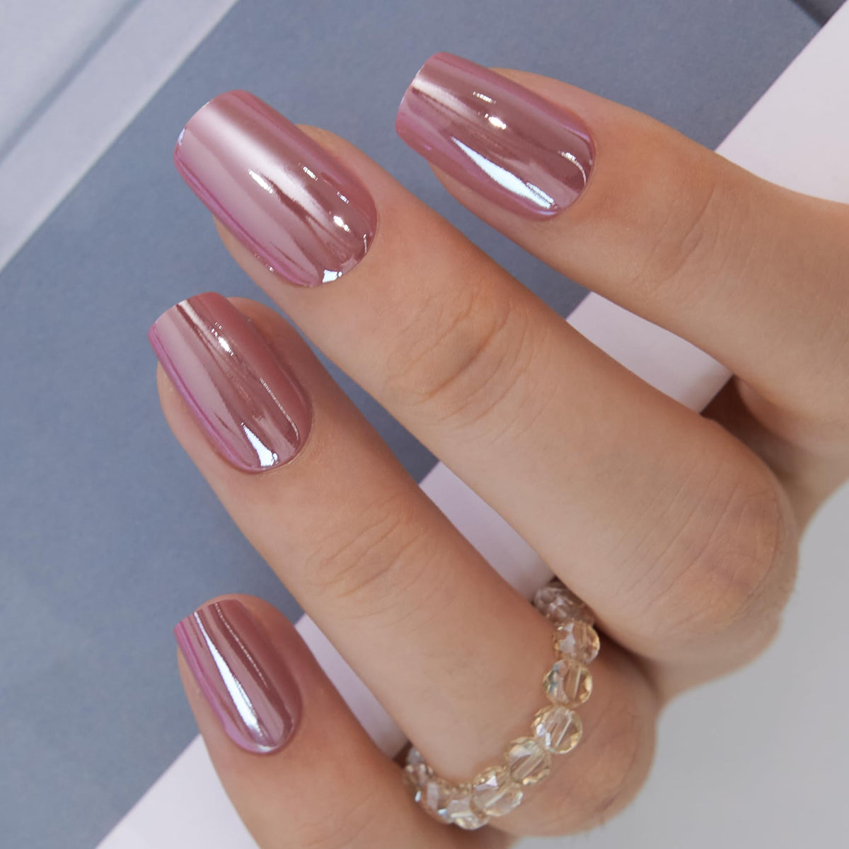CurvLife press on nails in hand showing natural fit