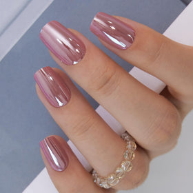 CurvLife press on nails in hand showing natural fit