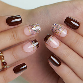CurvLife press on nails with nail glue and adhesive tabs