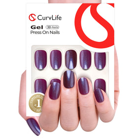 CurvLife press on nails with storage box and accessories