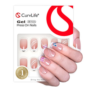 CurvLife press on nails worn on hands in a lifestyle setting