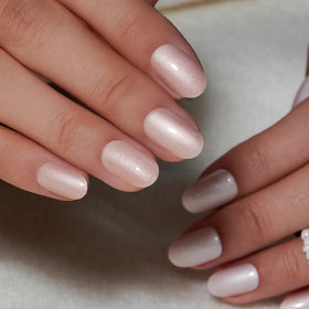 CurvLife Short Oval Shimmer Press On Nails packaging