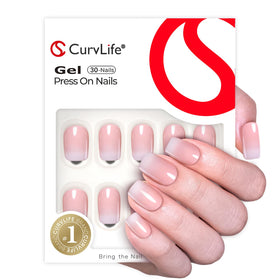 CurvLife Short Square Press On Nails in lifestyle setting
