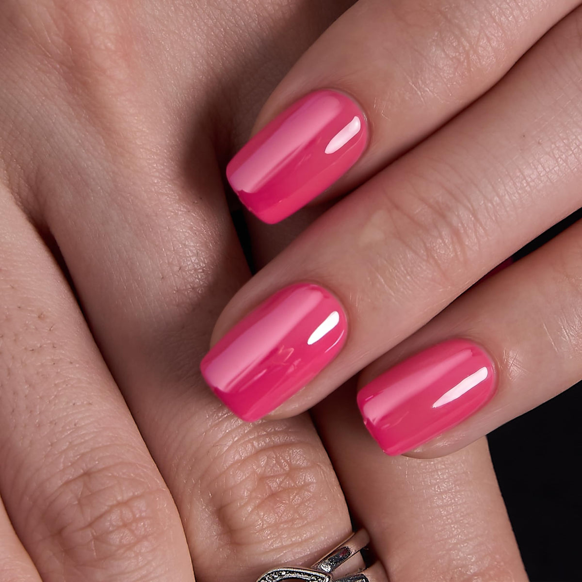 CurvLife Short Square Press On Nails Lemon Glaze Yellow side view