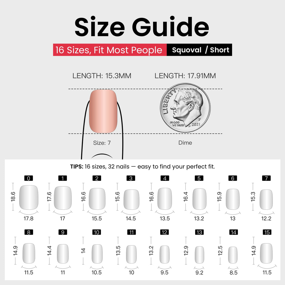 CurvLife Short Square Press On Nails Paris Script Nude Pink with cuticle stick