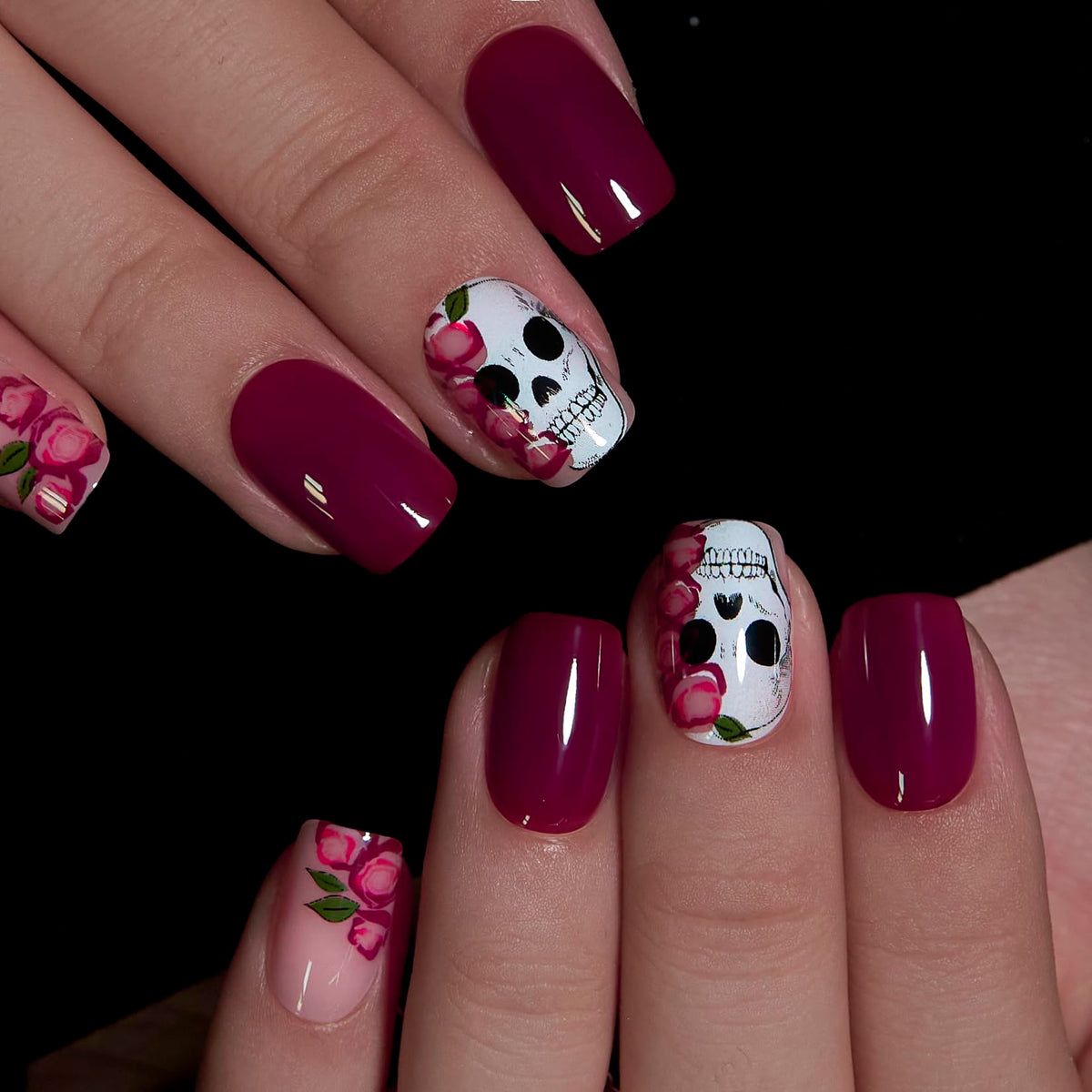 CurvLife Short Square Press On Nails with included accessories