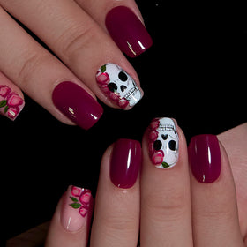 CurvLife Short Square Press On Nails with included accessories