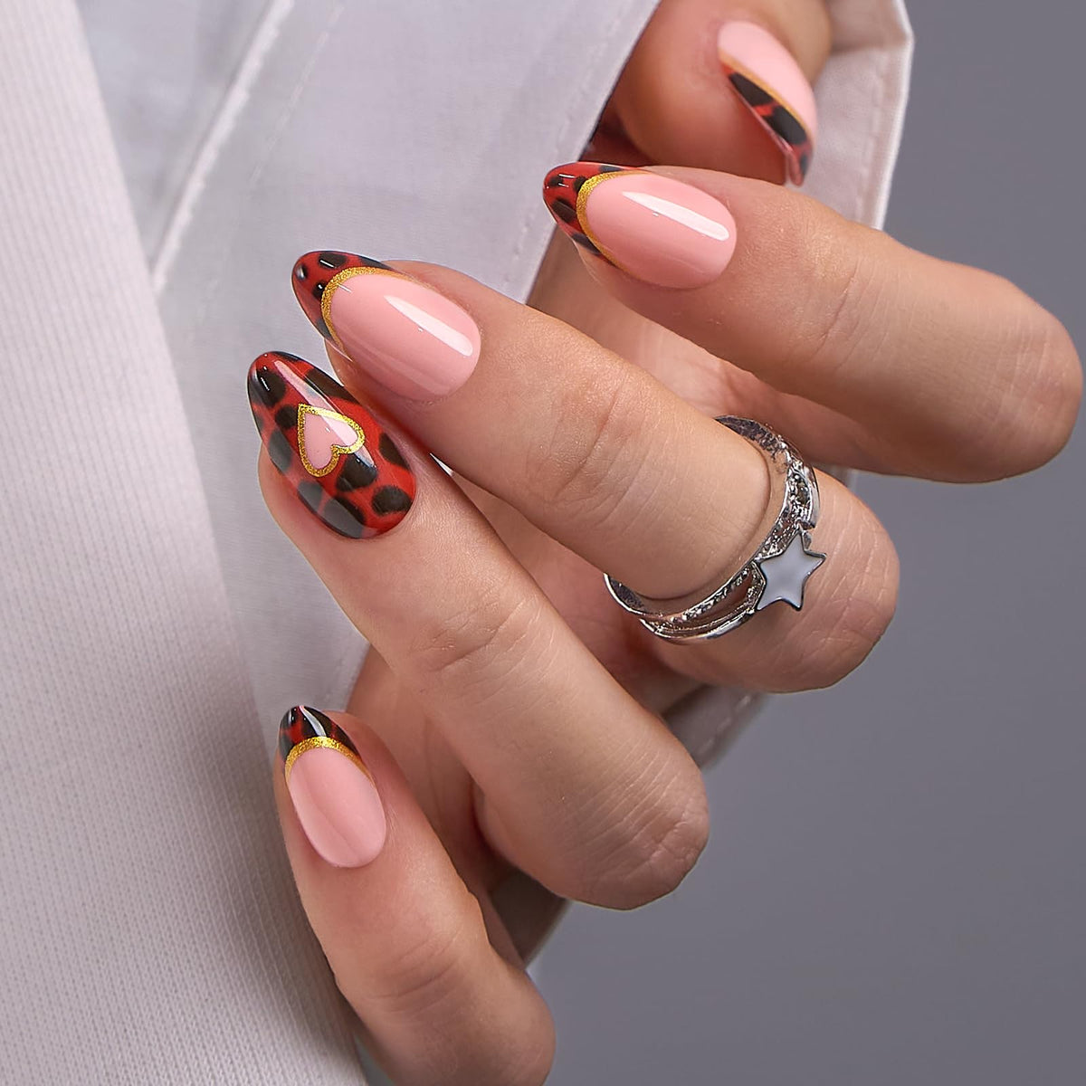 CurvLife Soft Gel Almond Press On Nails in various sizes and shapes