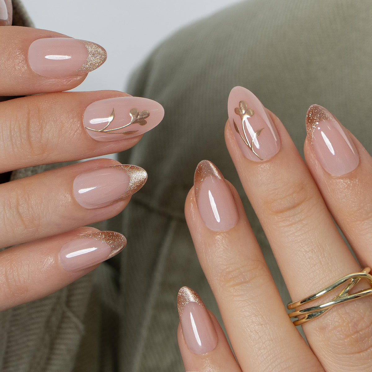 CurvLife Soft Gel Almond Press On Nails kit front view with packaging
