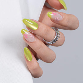 CurvLife Soft Gel Almond Press On Nails with included nail glue and accessories