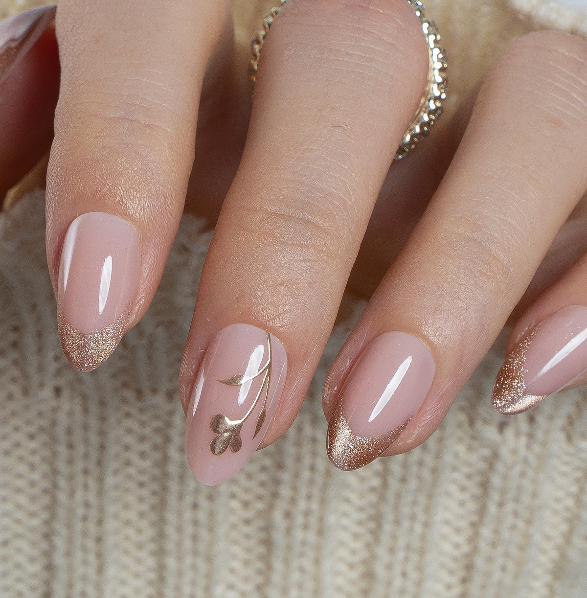 CurvLife Soft Gel Almond Press On Nails with included nail glue and adhesive tabs