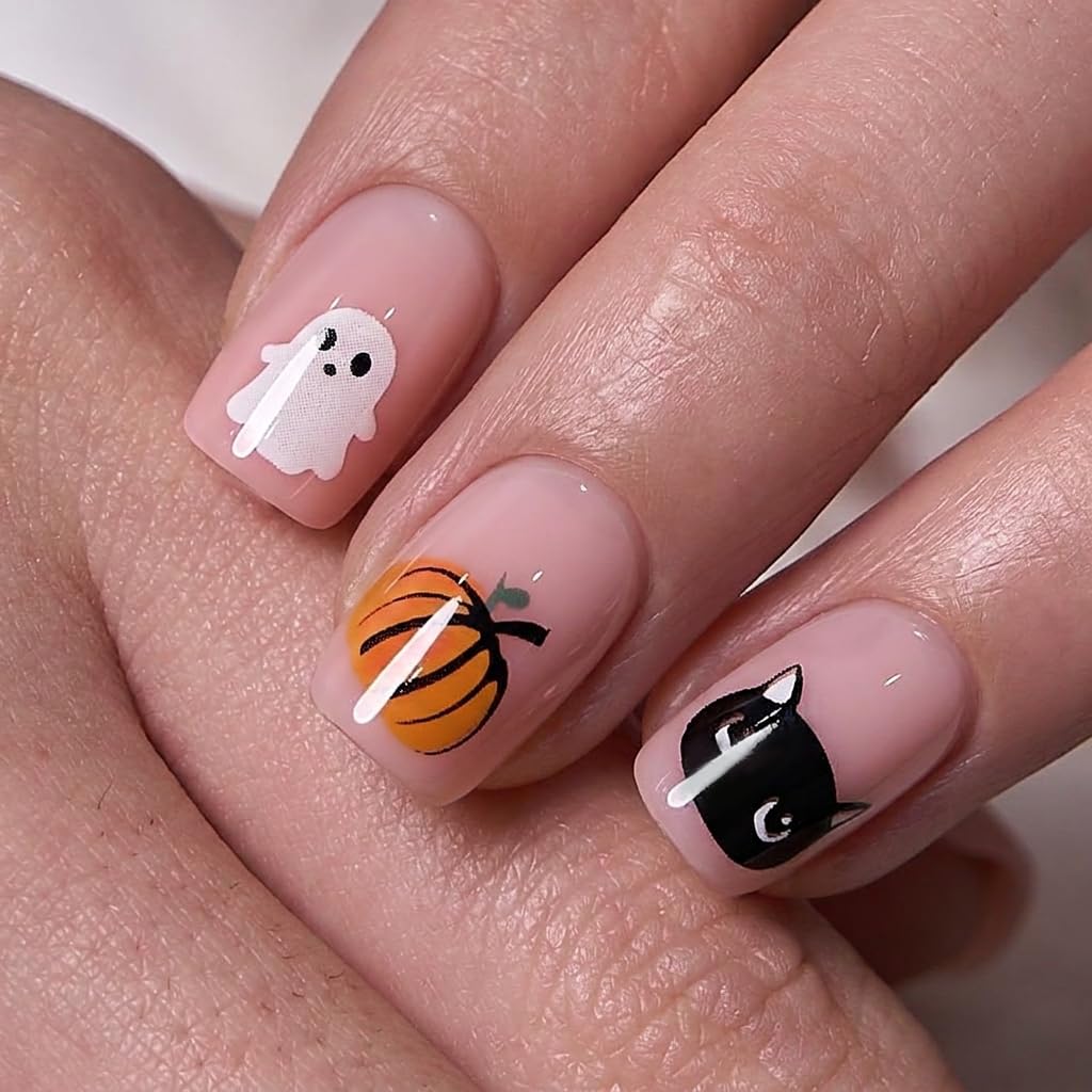 CurvLife Spooky Night Black Press On Nails packaging