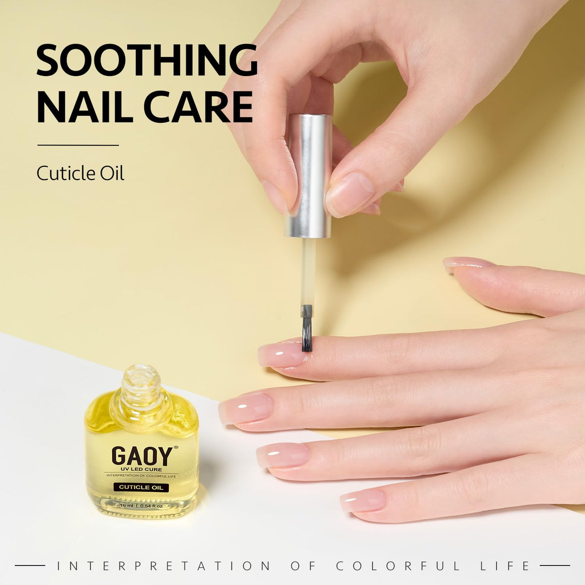 Cuticle oil bottle from GAOY Gel Top Coat Set