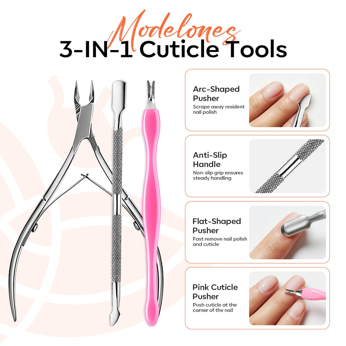 cuticle pusher included in modelones nail care kit