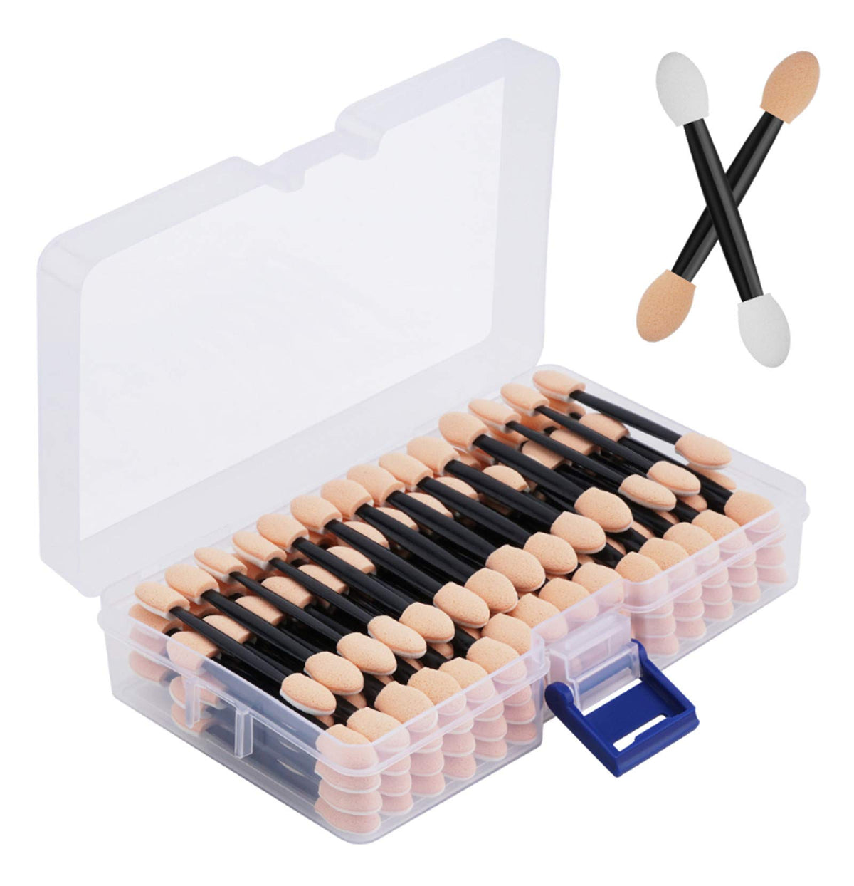 Cuttte 120PCS disposable eye shadow applicators in container
