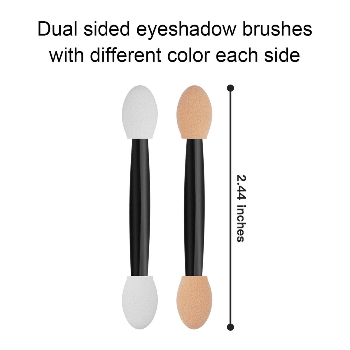 Cuttte eye shadow applicators showing dual-sided design