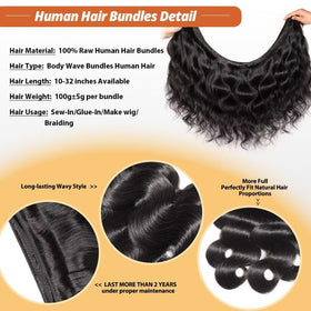 Cuzuzu 12A Human Hair Bundles 18 Inch silky texture close-up