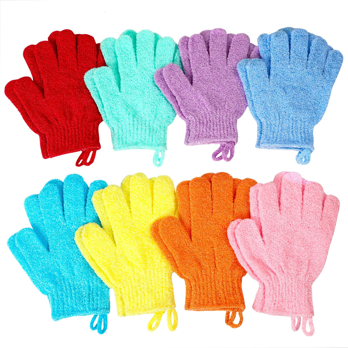 CVNDKN Exfoliating Bath Gloves set of 16 pcs in various colours