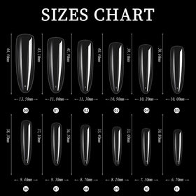 Cycullinyt Long Round Nail Tips 240Pcs with UV lamp setup