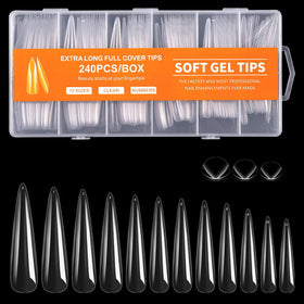 Cycullinyt Long Stiletto Nail Tips 240Pcs front view