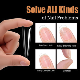 Cycullinyt Long Stiletto Nail Tips close-up view
