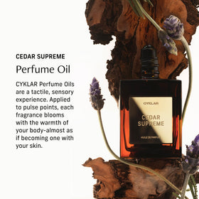 CYKLAR Perfume Oil Cedar 15ml bottle back view