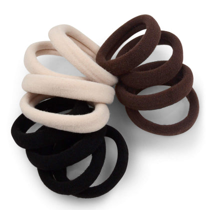Cyndibands gentle hair ties in neutral colours front view