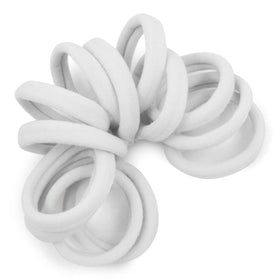 Cyndibands No Damage Hair Ties white colour front view