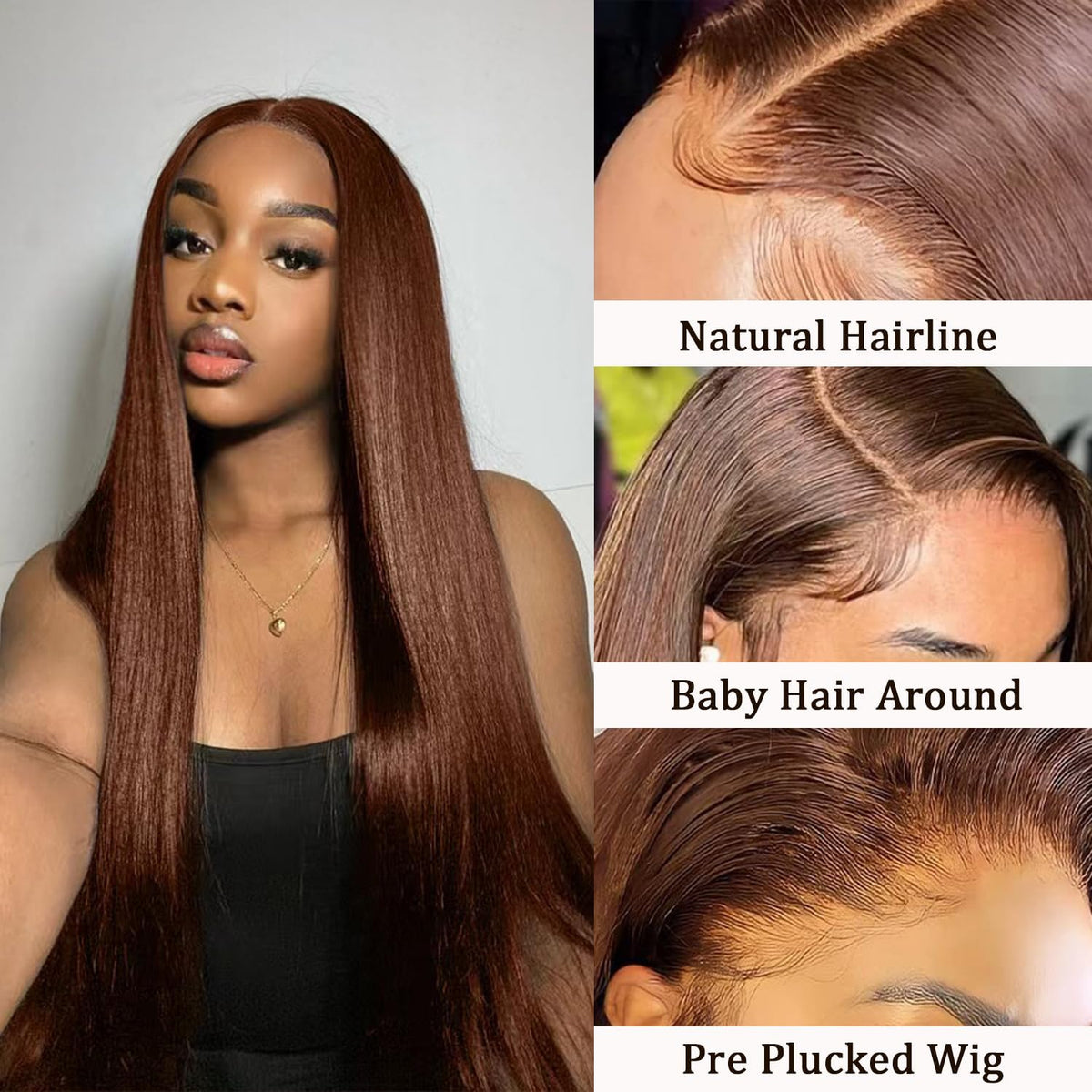Cypha 13x6 Chocolate Brown Lace Front Wig side view