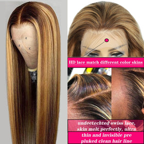 Cypha Ombre Lace Front Wig styled on mannequin