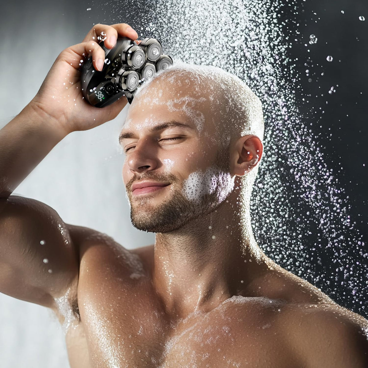 Cyruzi 7D Floating Electric Razor in packaging