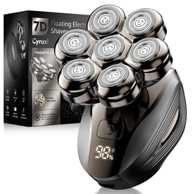 Cyruzi 7D Floating Electric Razor taupe model front view