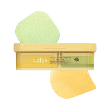 d'alba Piedmont Double Quick Liposome Serum Mask Pad front view