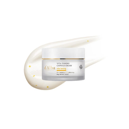 d'alba Piedmont Vita Toning Capsule Cream front view with packaging