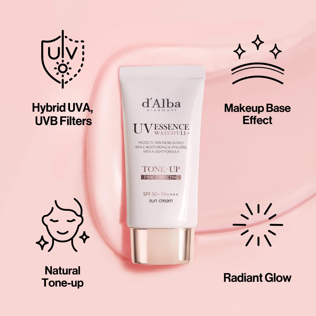 d'alba Piedmont Waterfull Tone-Up Sunscreen Serum application on skin